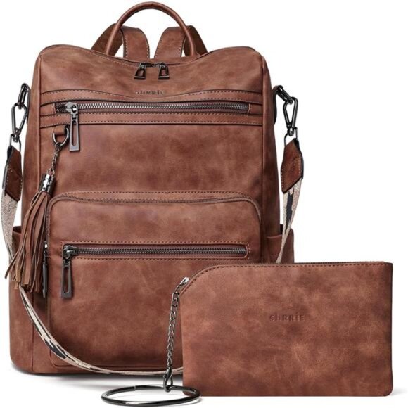 Backpack Purse for Women Leather Fashion Designer Backpack Convertible